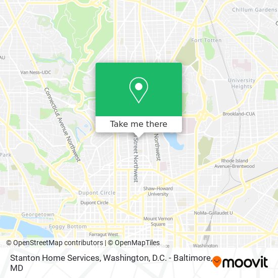 Stanton Home Services map