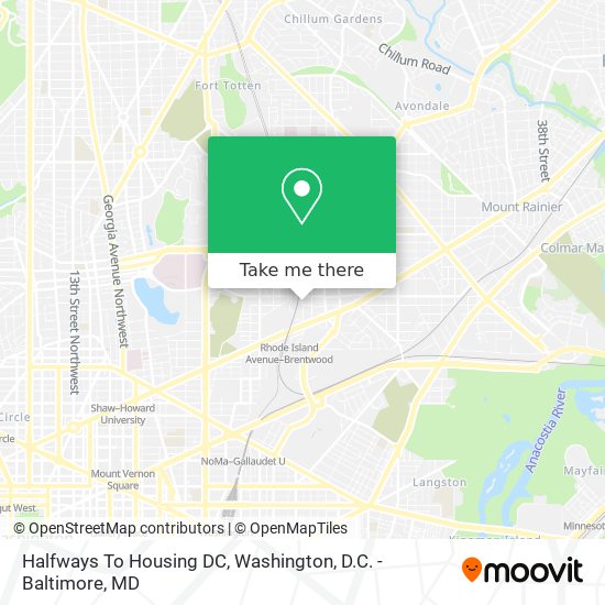 Halfways To Housing DC map