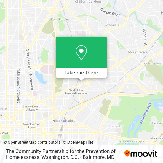 Mapa de The Community Partnership for the Prevention of Homelessness