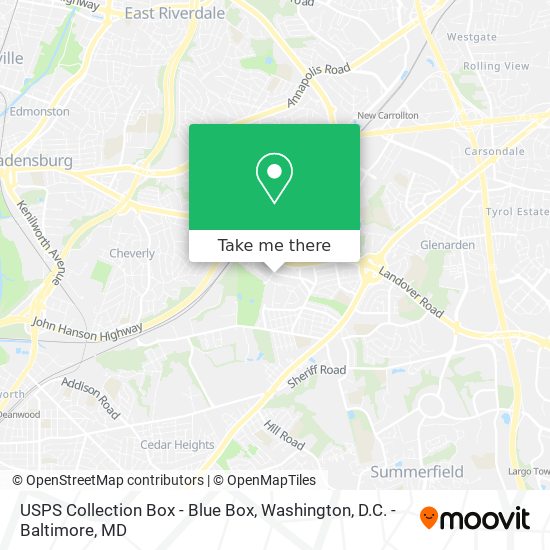 USPS Collection Box - Blue Box map