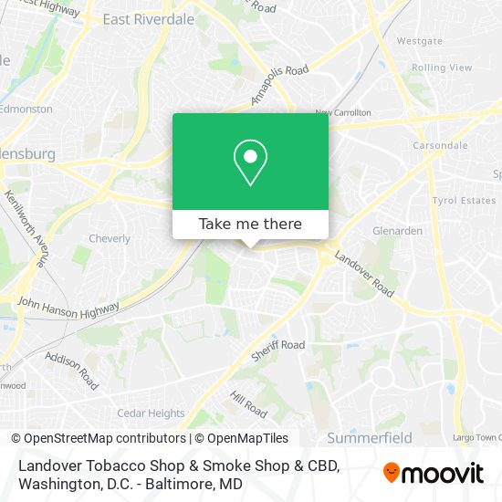 Landover Tobacco Shop & Smoke Shop & CBD map