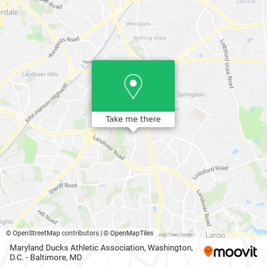 Maryland Ducks Athletic Association map