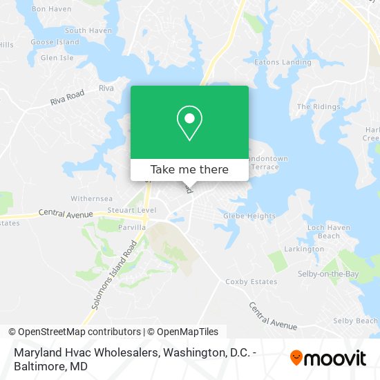 Maryland Hvac Wholesalers map