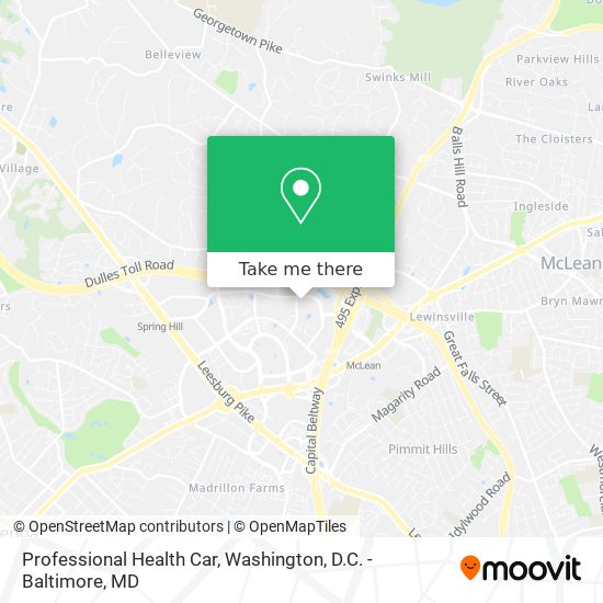 Mapa de Professional Health Car