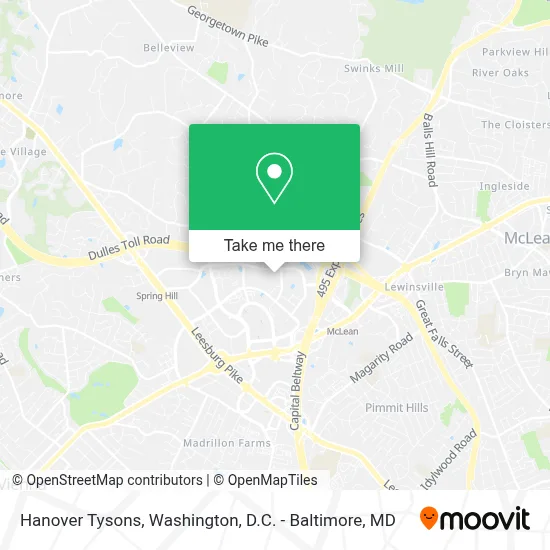 Hanover Tysons map
