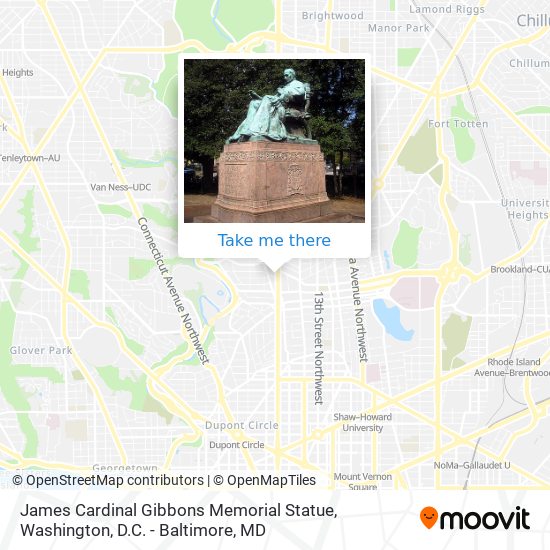 Mapa de James Cardinal Gibbons Memorial Statue