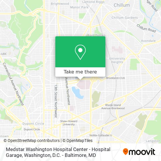 Medstar Washington Hospital Center - Hospital Garage map
