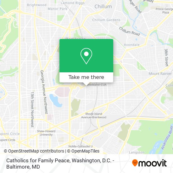 Mapa de Catholics for Family Peace