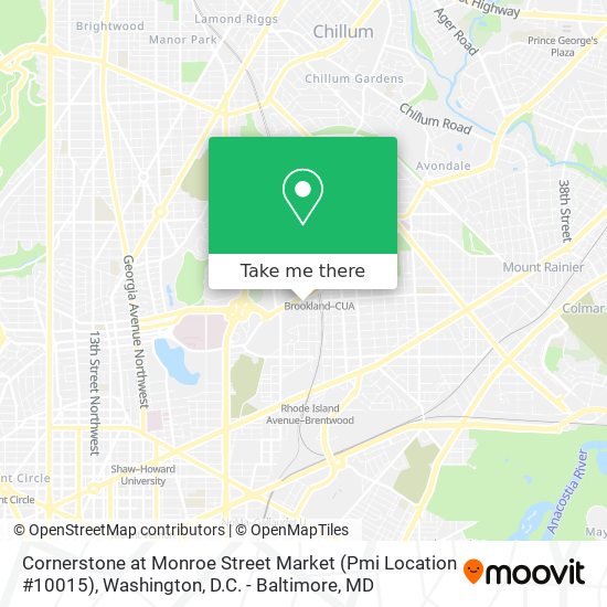 Mapa de Cornerstone at Monroe Street Market (Pmi Location #10015)