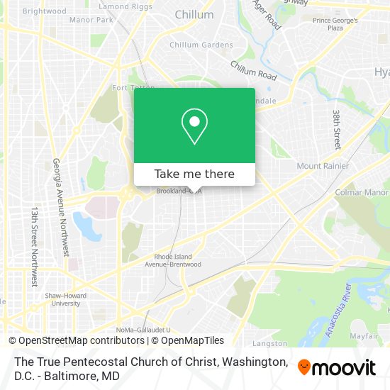 Mapa de The True Pentecostal Church of Christ
