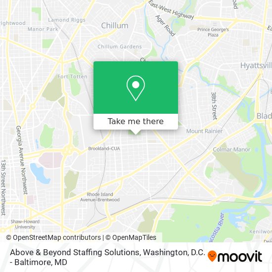 Above & Beyond Staffing Solutions map