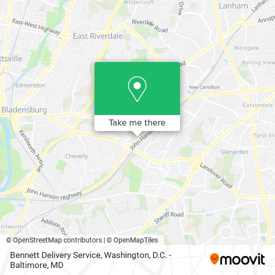 Bennett Delivery Service map