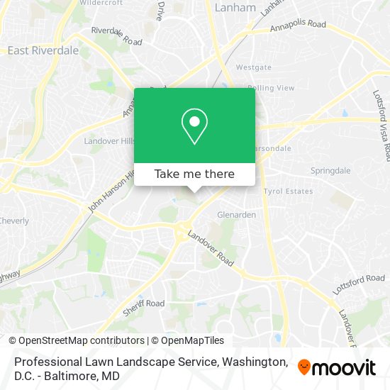 Professional Lawn Landscape Service map