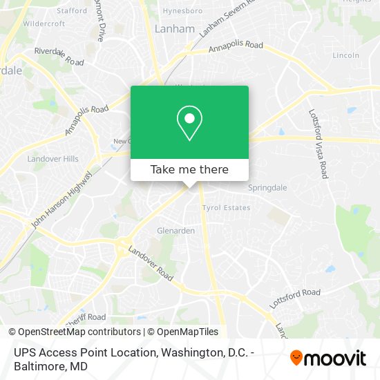 UPS Access Point Location map