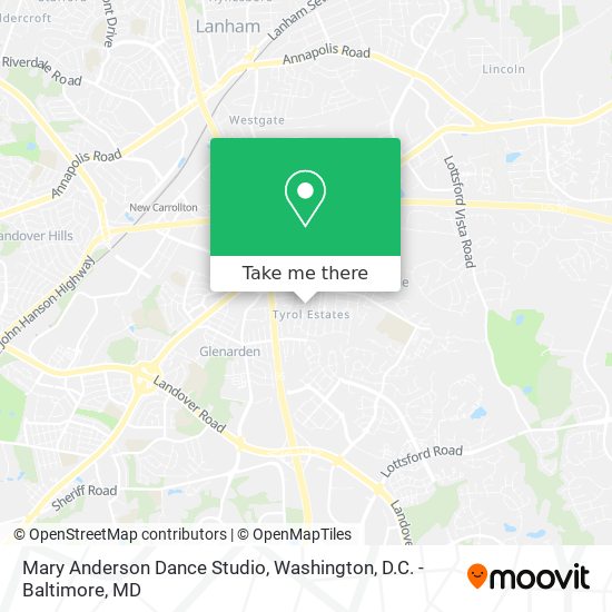 Mapa de Mary Anderson Dance Studio