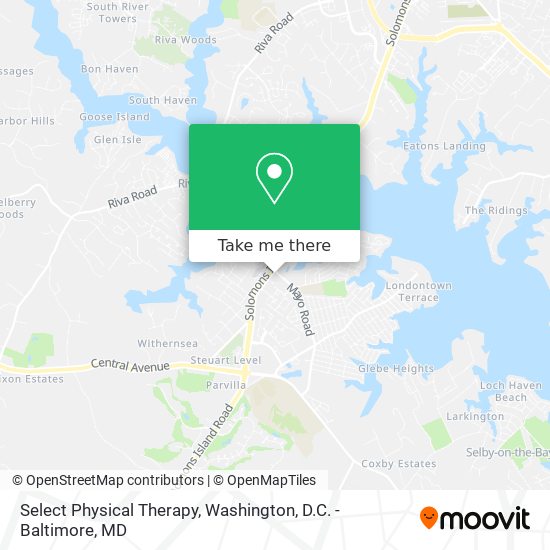 Mapa de Select Physical Therapy