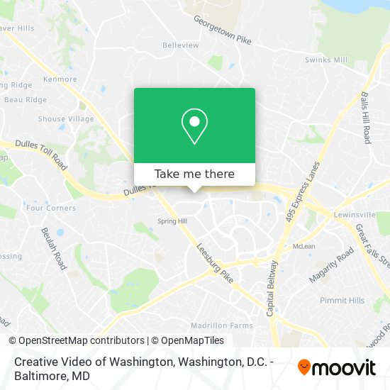 Mapa de Creative Video of Washington