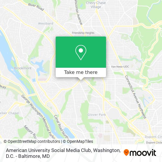 American University Social Media Club map