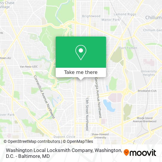 Washington Local Locksmith Company map