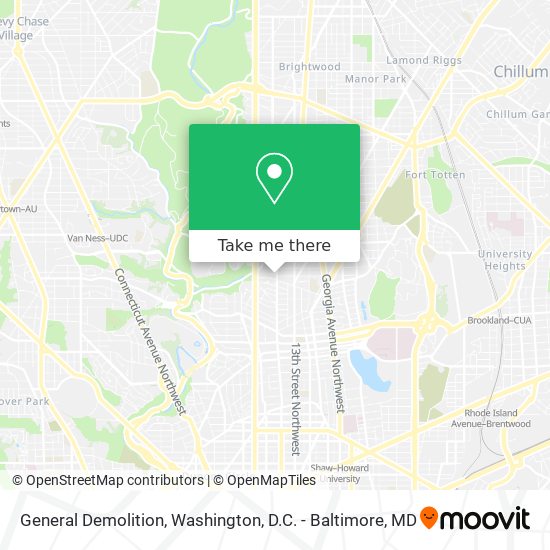 General Demolition map