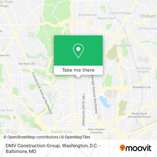Mapa de DMV Construction Group