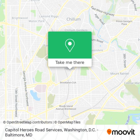 Mapa de Capitol Heroes Road Services