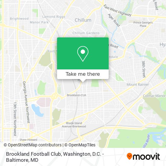 Mapa de Brookland Football Club