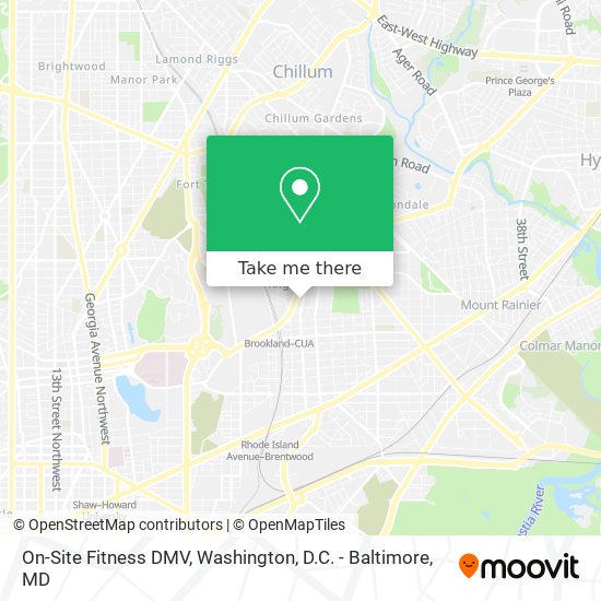 Mapa de On-Site Fitness DMV