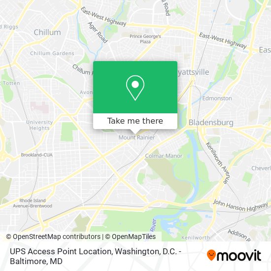 UPS Access Point Location map