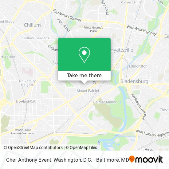 Chef Anthony Event map
