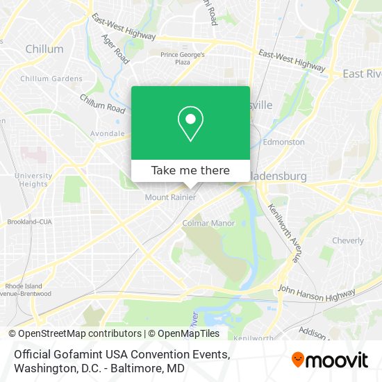 Mapa de Official Gofamint USA Convention Events