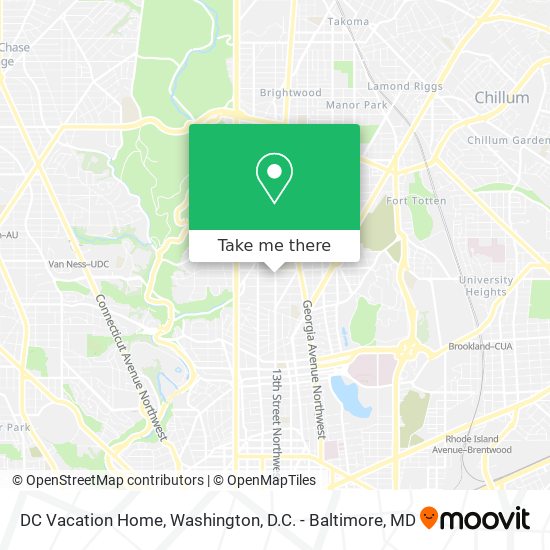 Mapa de DC Vacation Home