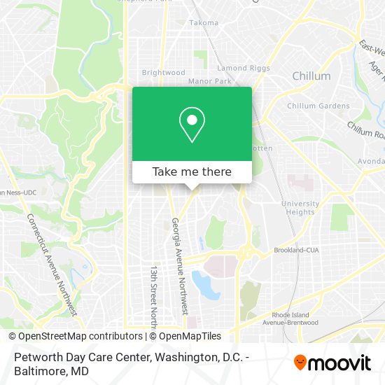 Mapa de Petworth Day Care Center