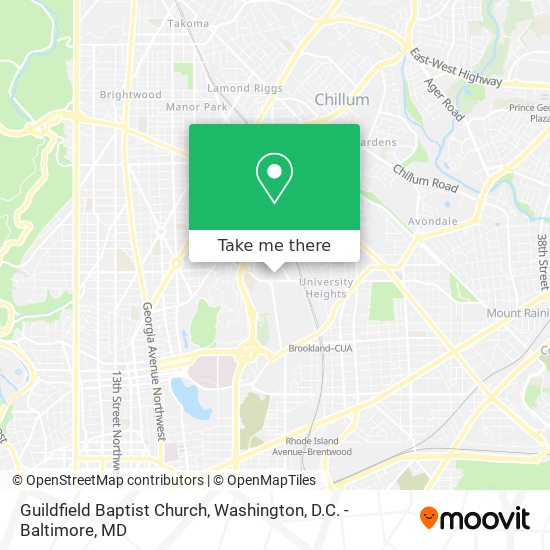 Guildfield Baptist Church map