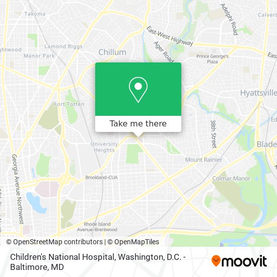 Mapa de Children's National Hospital
