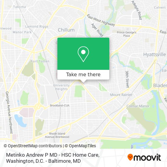 Metinko Andrew P MD - HSC Home Care map