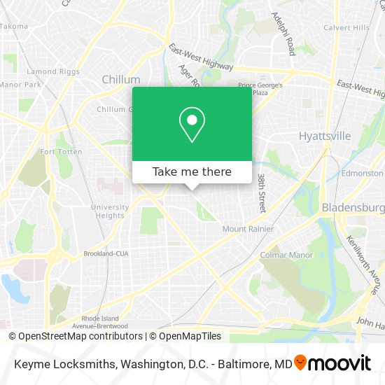 Keyme Locksmiths map