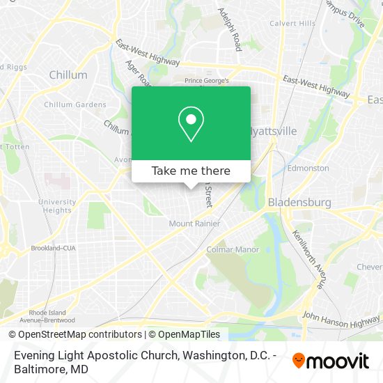 Mapa de Evening Light Apostolic Church