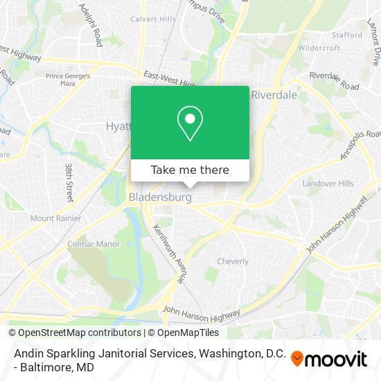 Andin Sparkling Janitorial Services map