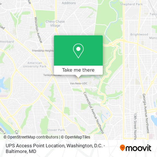 UPS Access Point Location map