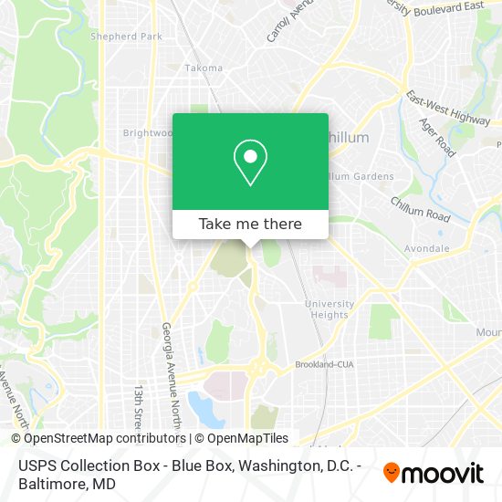 USPS Collection Box - Blue Box map