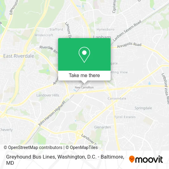Greyhound Bus Lines map
