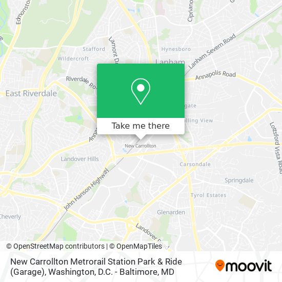 New Carrollton Metrorail Station Park & Ride (Garage) map