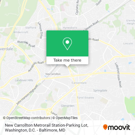 Mapa de New Carrollton Metrorail Station-Parking Lot