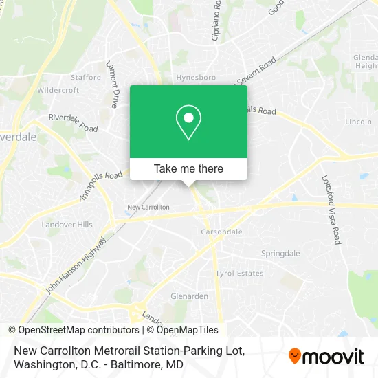 New Carrollton Metrorail Station-Parking Lot map