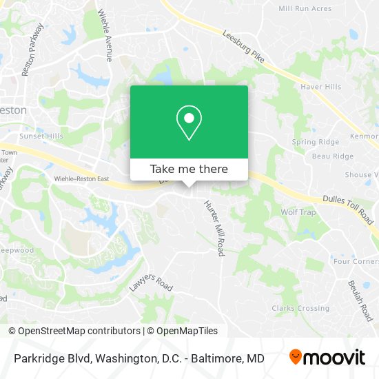 Parkridge Blvd map