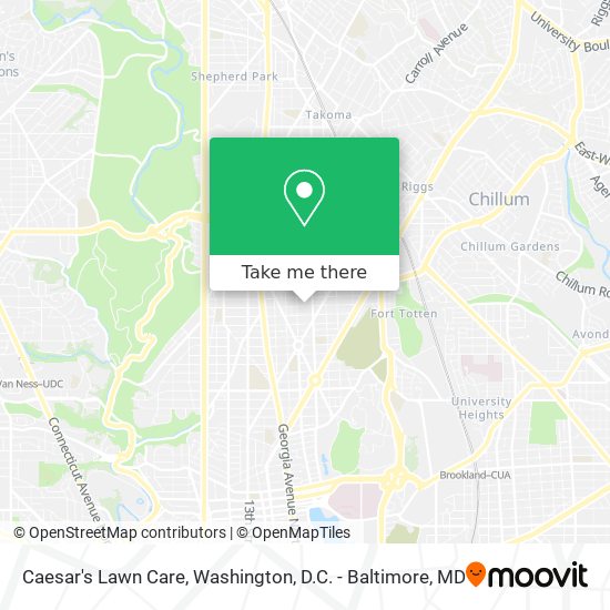 Caesar's Lawn Care map