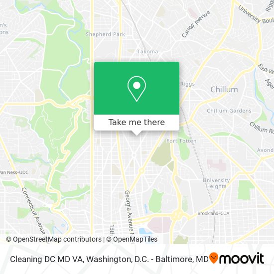 Cleaning DC MD VA map