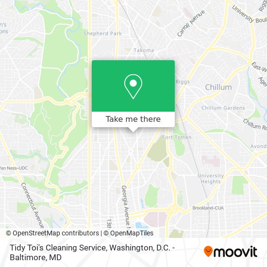 Tidy Toi's Cleaning Service map