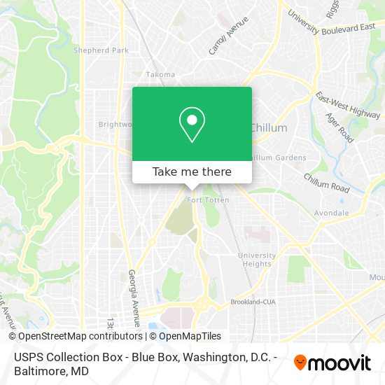 USPS Collection Box - Blue Box map